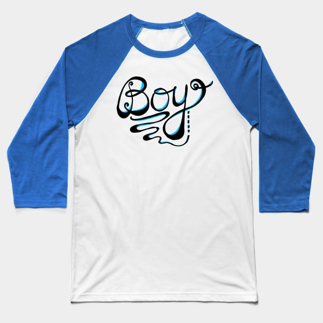 Boy in Cursive Baseball T-Shirt by Girona